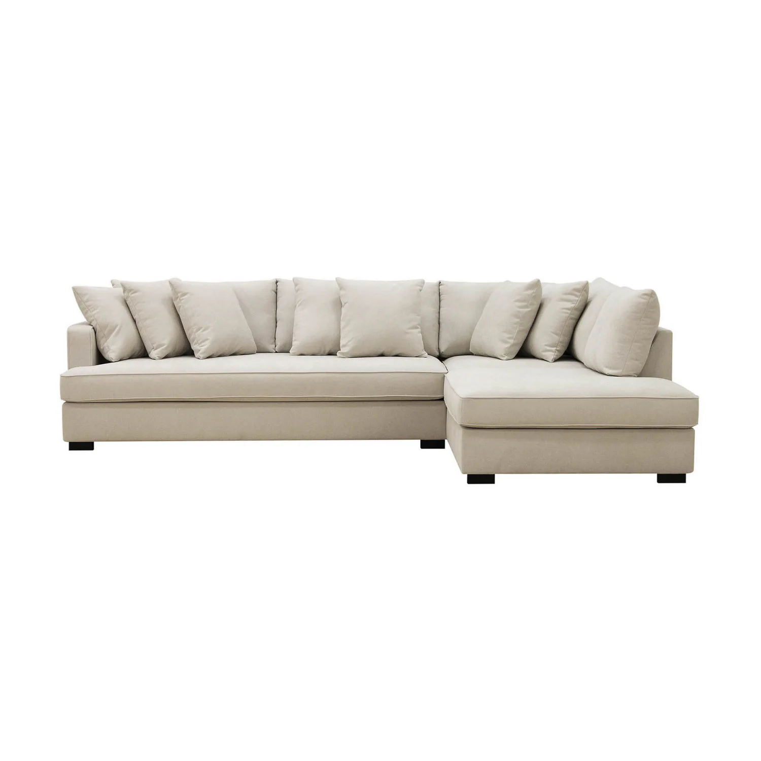 Soffa Scandinavian Choice Rossita 4-sits L-Formad Djup Schäslongsoffa med Hel Dyna