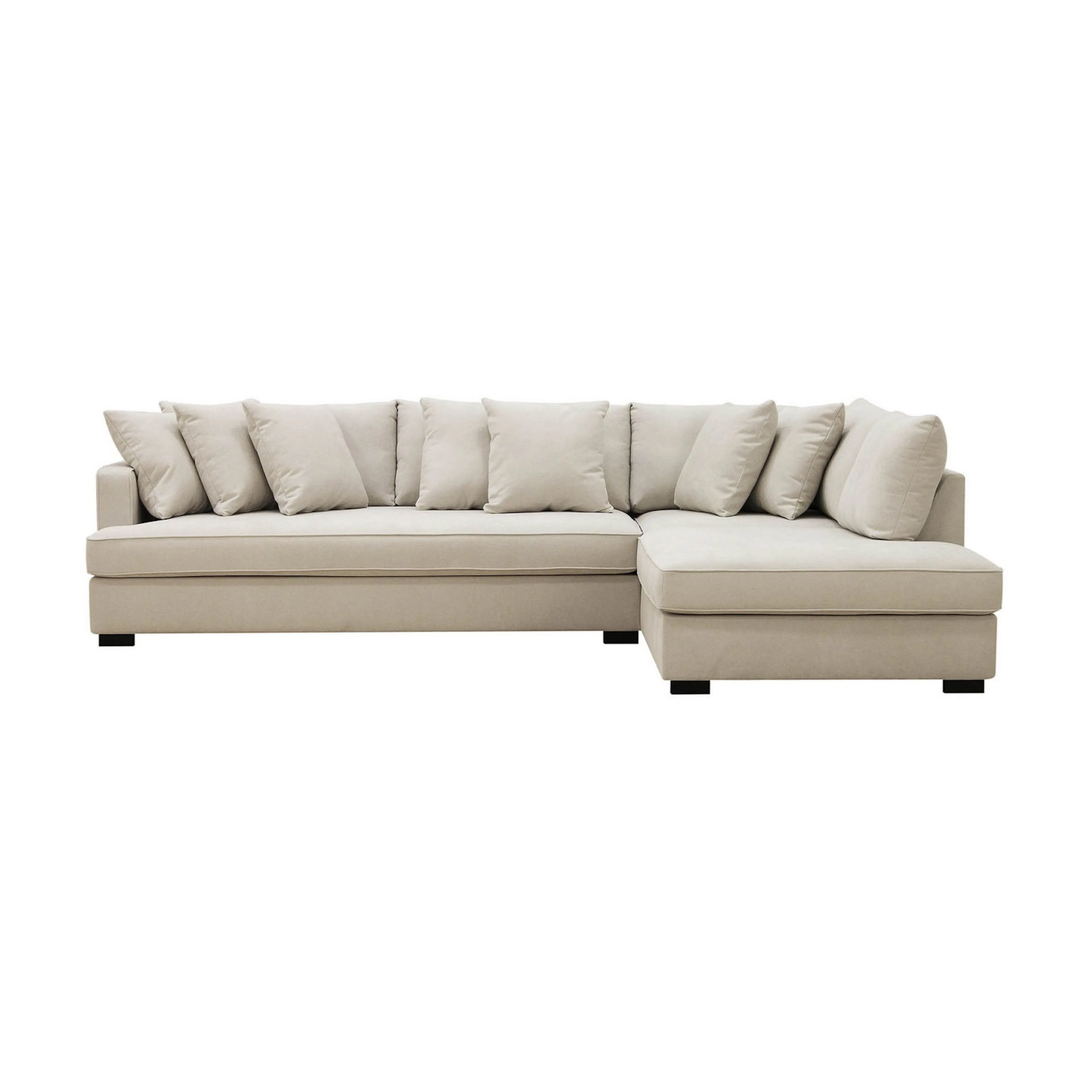 Soffa Scandinavian Choice Rossita 4-sits L-Formad Djup Schäslongsoffa med Hel Dyna