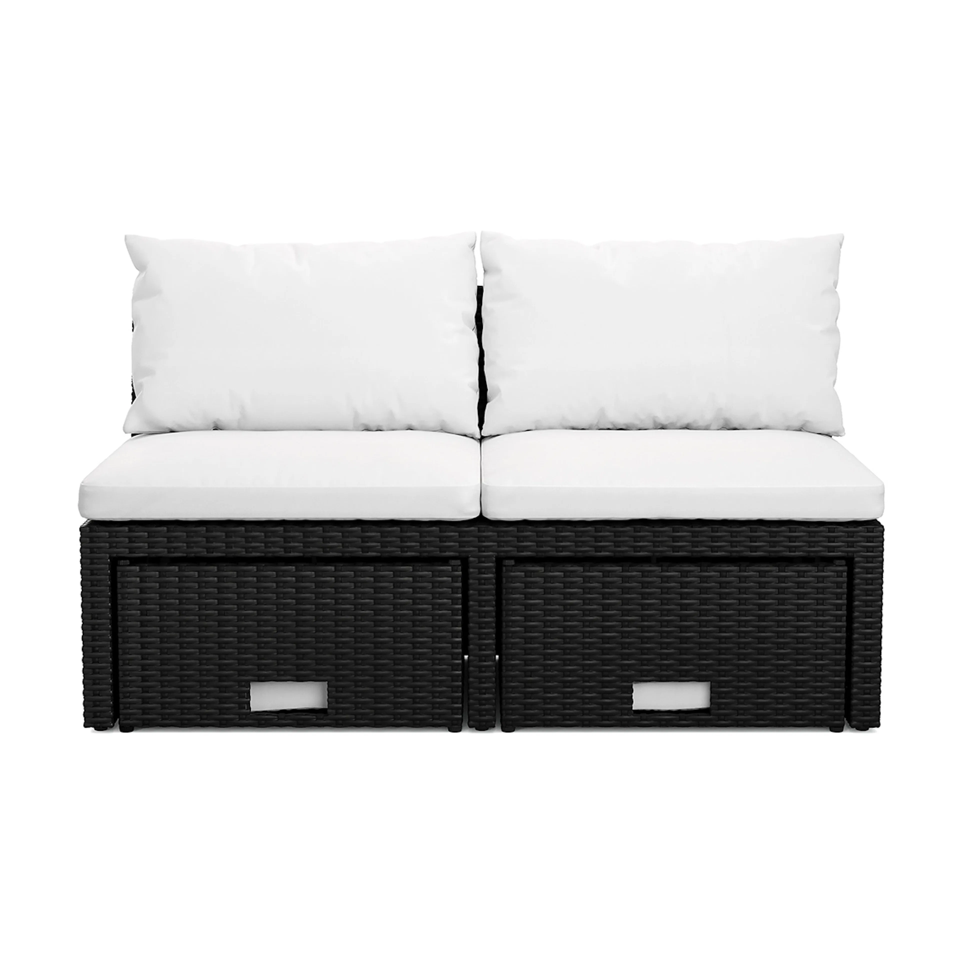 Loungegrupp Comfort Garden Bahamas Balkongsoffa med Pallar