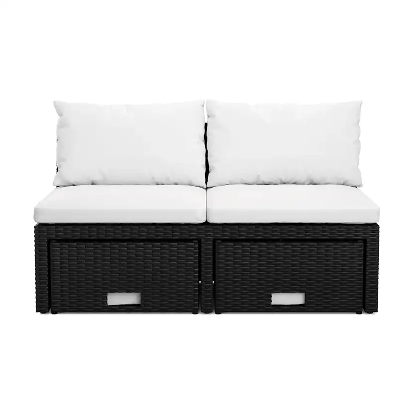 Loungegrupp Comfort Garden Bahamas Balkongsoffa med Pallar