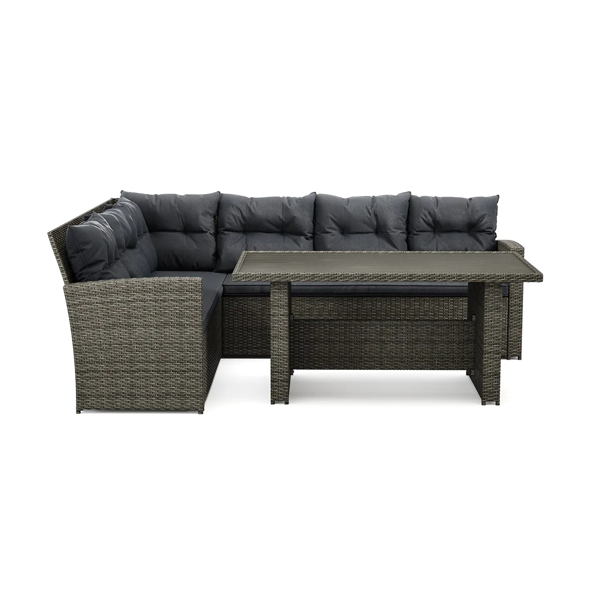 Loungegrupp Comfort Garden James Loungegrupp Utomhus Vänster – 5-sits Soffgrupp i Konstrotting