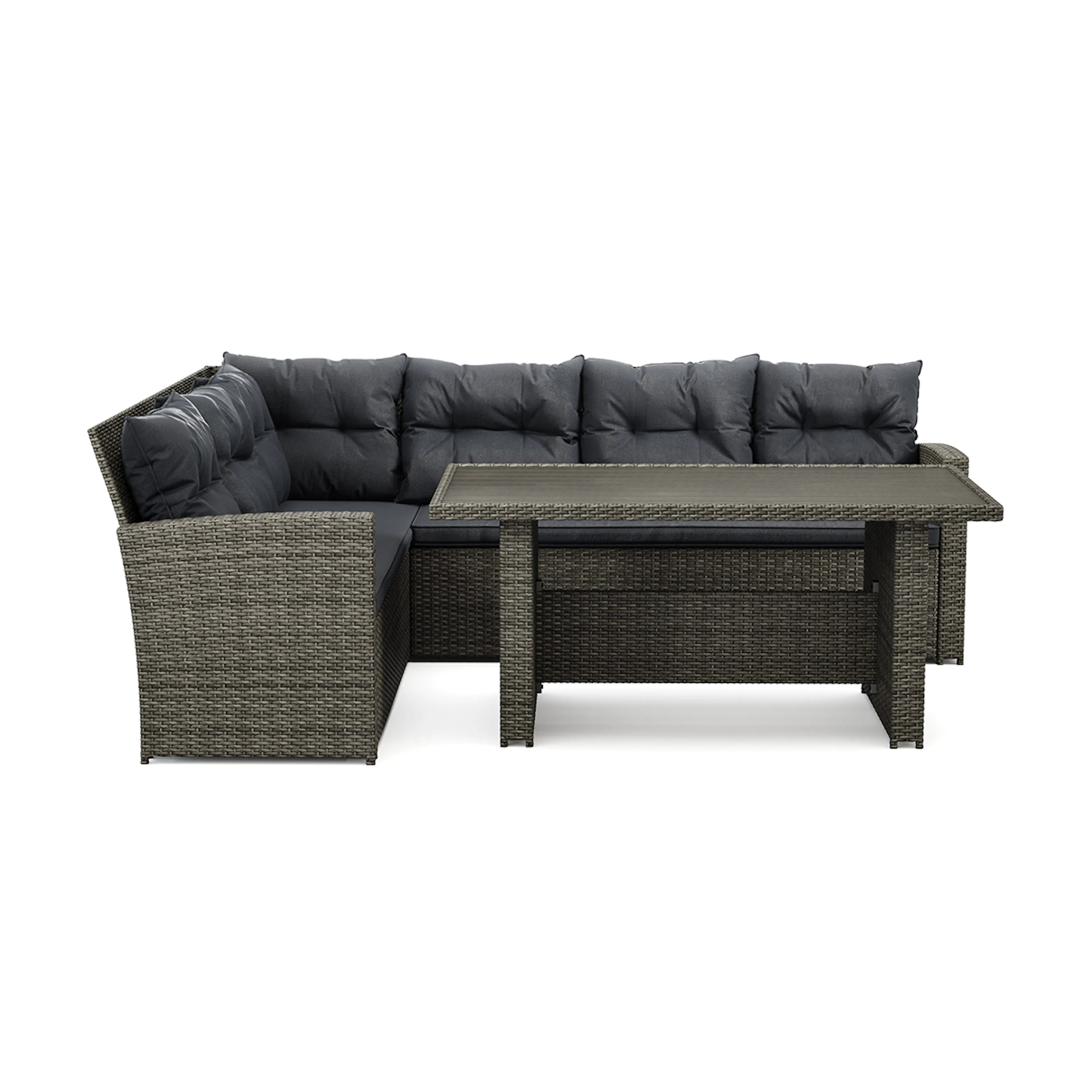 Loungegrupp Comfort Garden James Loungegrupp Utomhus Vänster – 5-sits Soffgrupp i Konstrotting