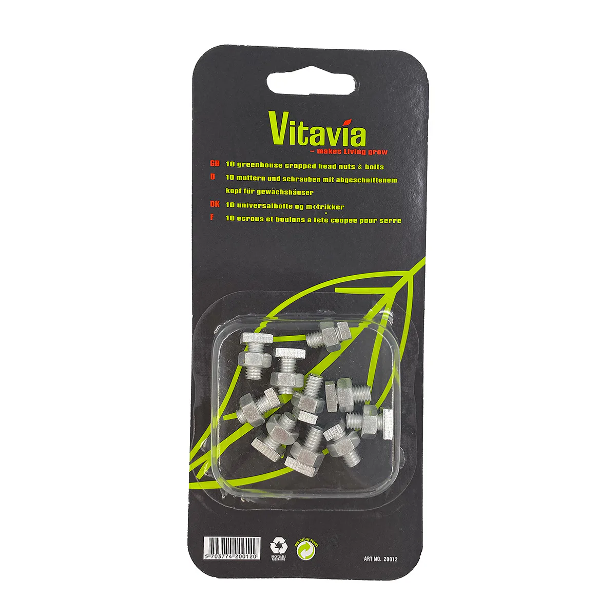 T-bult & Mutter Vitavia För Montering av Växthus 10 st