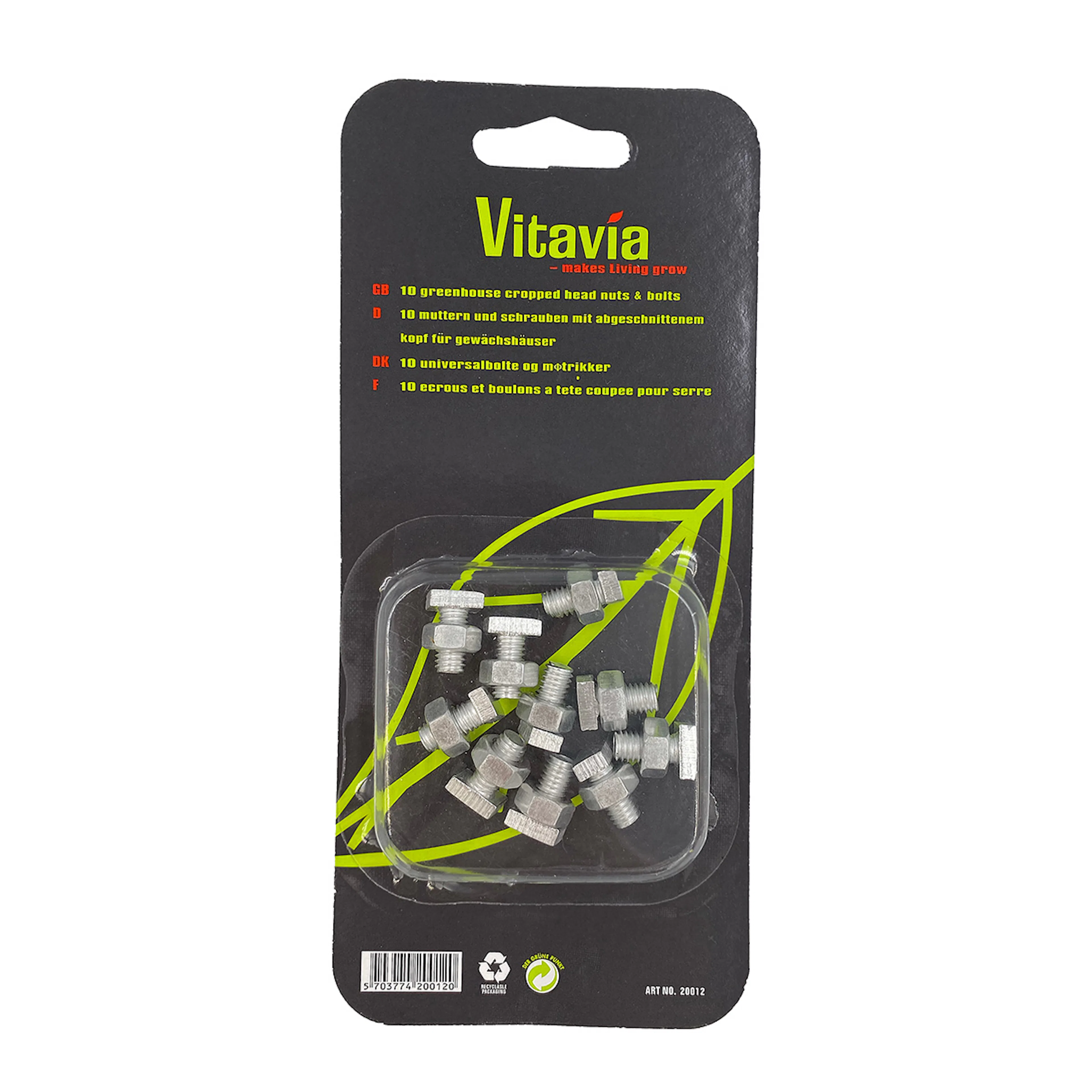 T-bult & Mutter Vitavia För Montering av Växthus 10 st