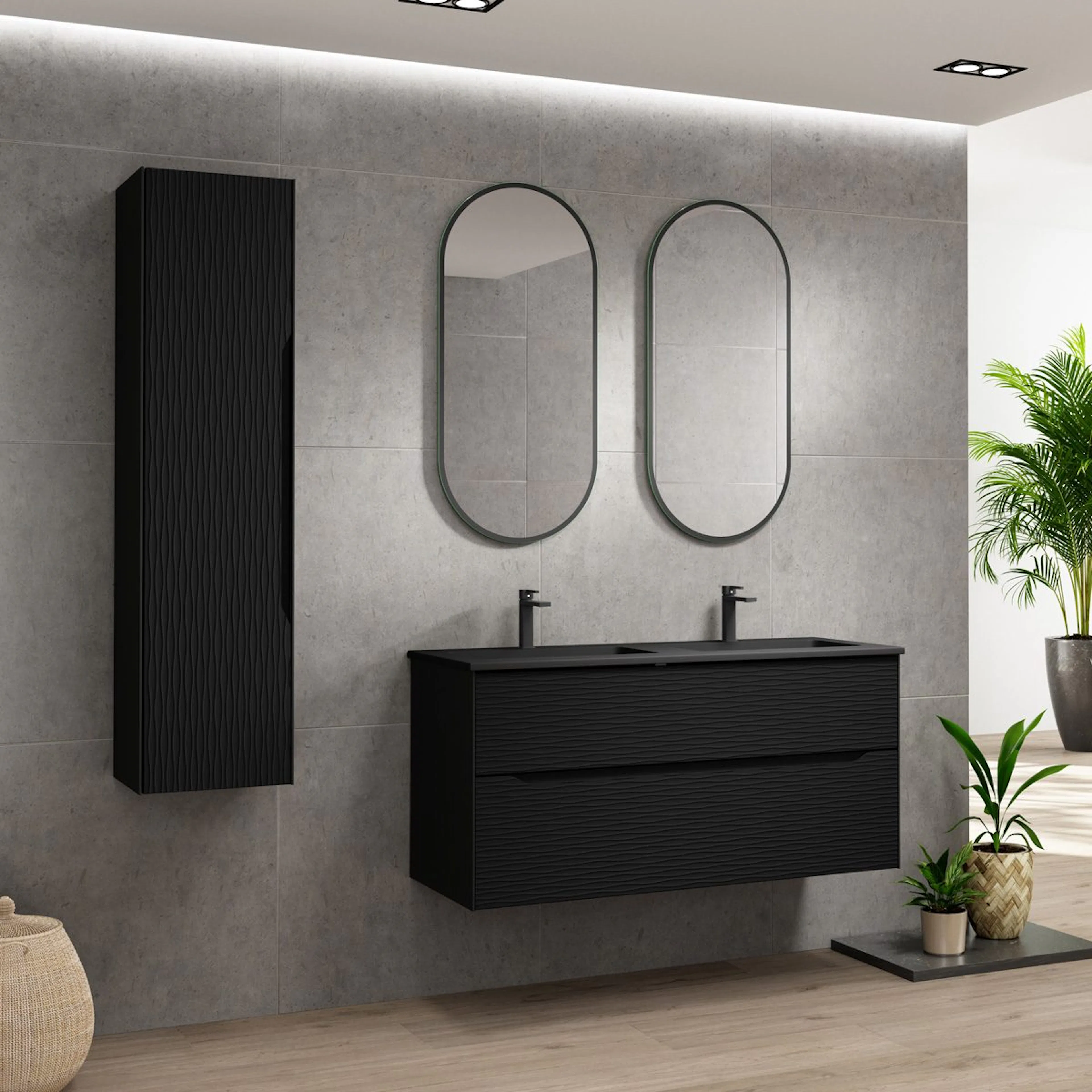 Tvättställsskåp Tenfors Sahara Svart Matt