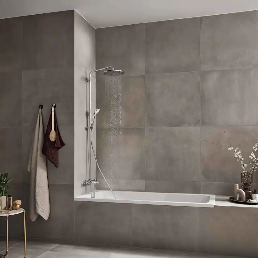 Takduschset Hansgrohe Croma Select S 280 Air 1jet Showerpipe med Badkarsblandare