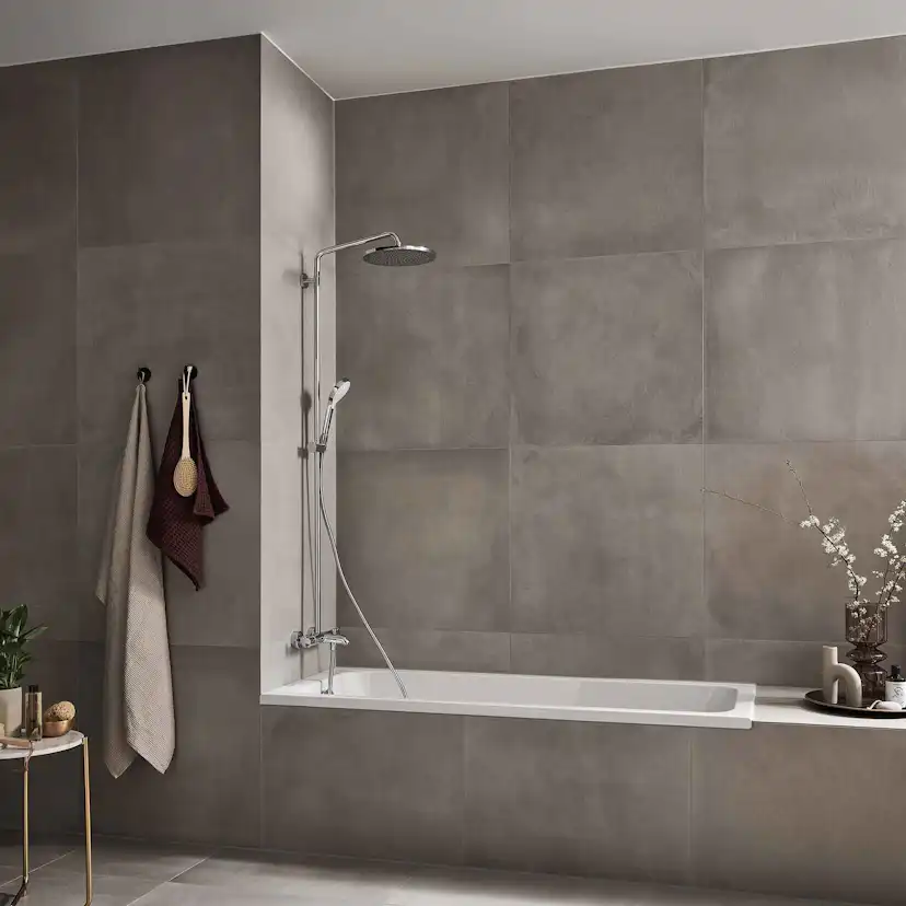 Takduschset Hansgrohe Croma Select S 280 Air 1jet Showerpipe med Badkarsblandare