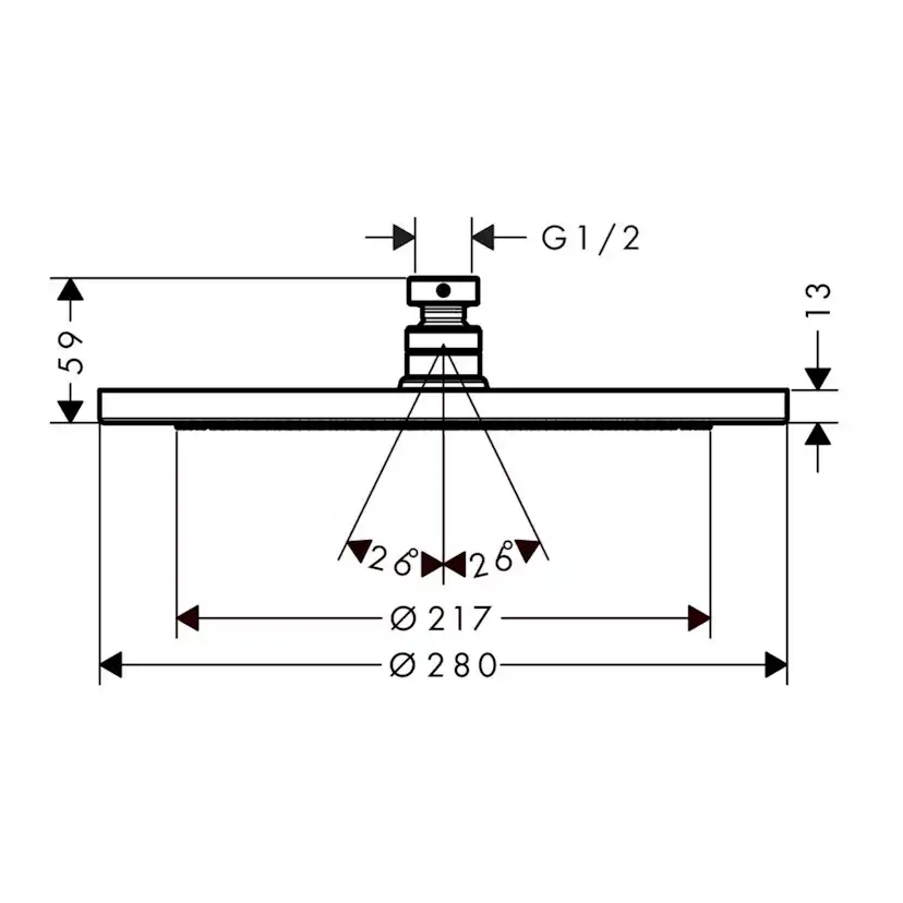 Huvuddusch Hansgrohe Croma 280 1jet