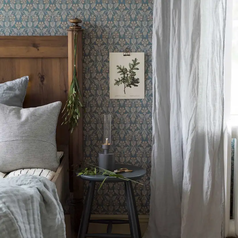 Tapet Boråstapeter Anno 4535 Nora EasyUp, Mönstrad Blå