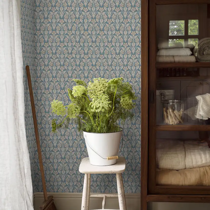 Tapet Boråstapeter Anno 4535 Nora EasyUp, Mönstrad Blå