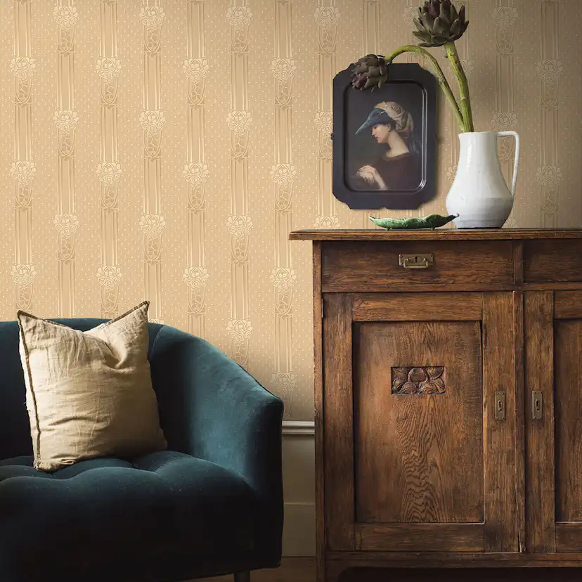 Tapet Boråstapeter Anno Ellen 4541 EasyUp, Mönstrad Gul