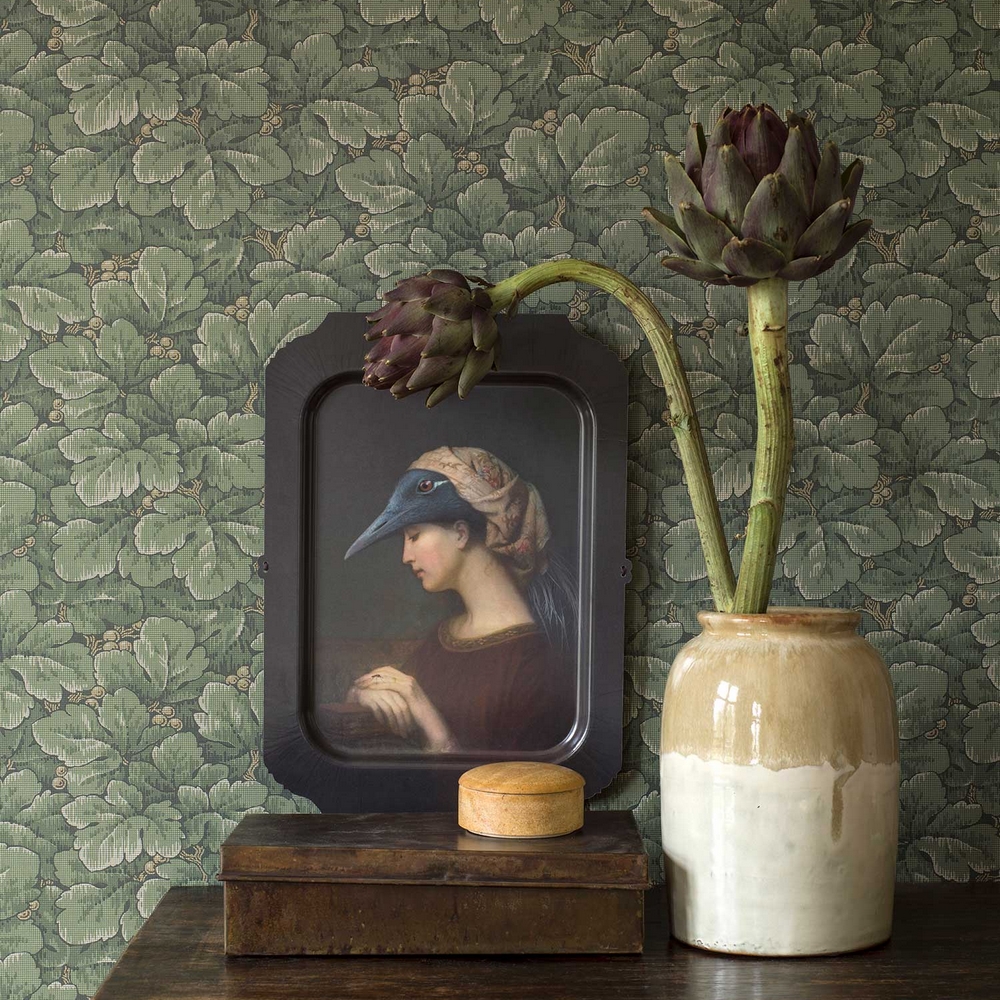 Tapet Boråstapeter Anno 4544 Waldemar EasyUp, Mönstrad Grön