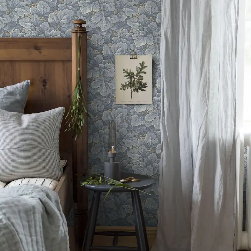 Tapet Boråstapeter Anno 4545 Waldemar EasyUp, Mönstrad Blå