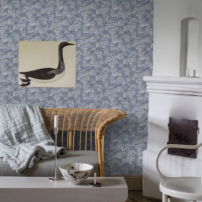 Tapet Boråstapeter Anno 4545 Waldemar EasyUp, Mönstrad Blå