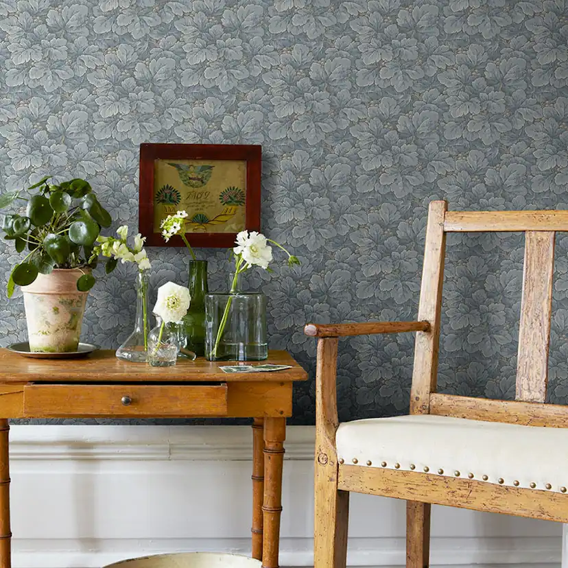 Tapet Boråstapeter Anno 4545 Waldemar EasyUp, Mönstrad Blå