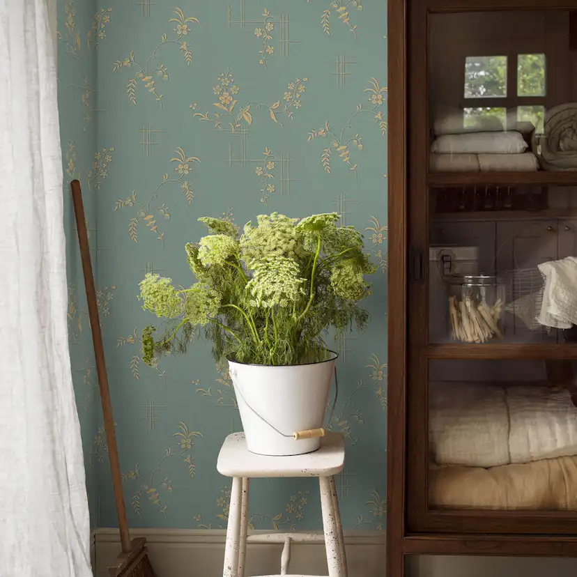 Tapet Boråstapeter Anno Ulricehamn 4547 EasyUp, Mönstrad Grön