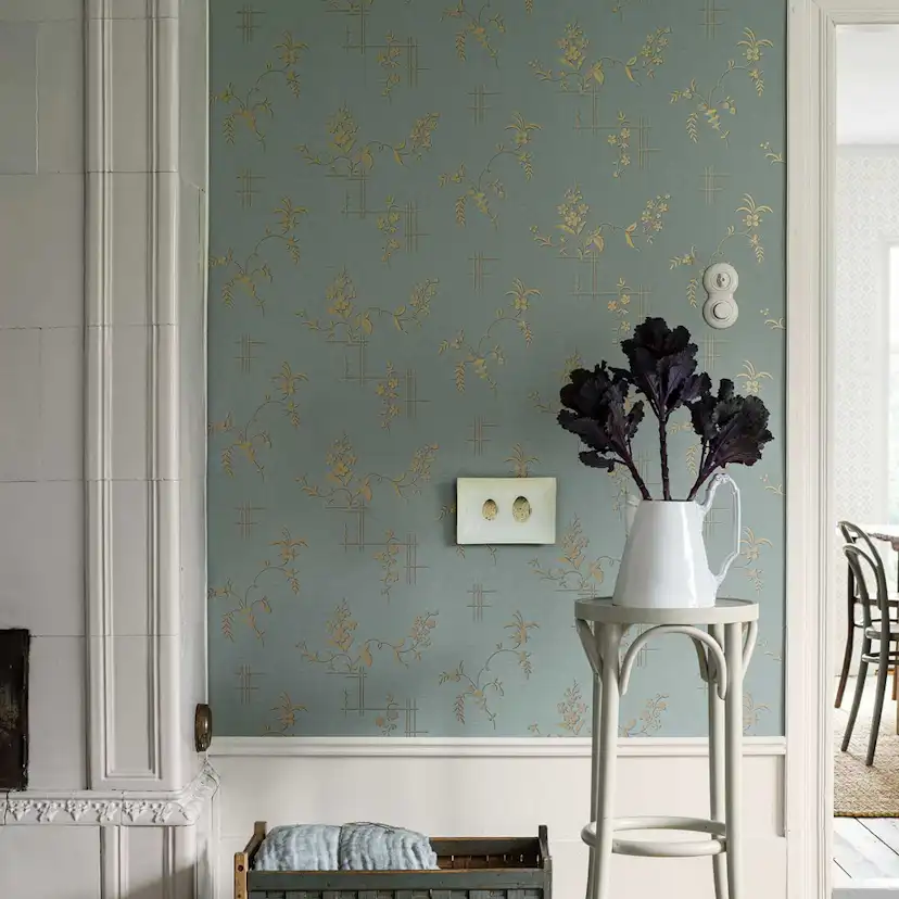 Tapet Boråstapeter Anno Ulricehamn 4547 EasyUp, Mönstrad Grön