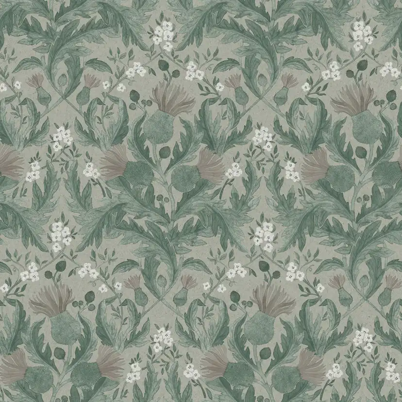 Tapet Boråstapeter InBloom Thistle 7203 EasyUp, Mönstrad Grön