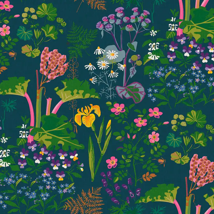 Tapet Boråstapeter Scandinavian Designers II Rabarber 1791