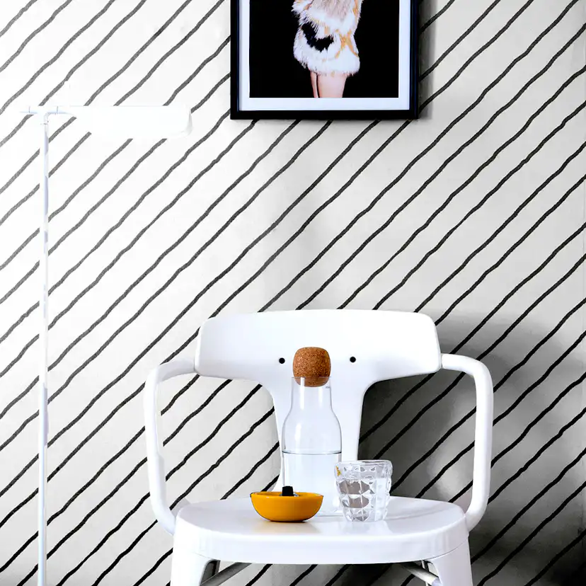 Tapet Mimou Diagonal Black