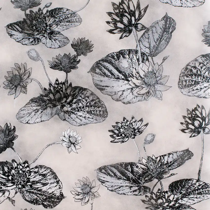 Tapet Mimou Lotus Lake Grå