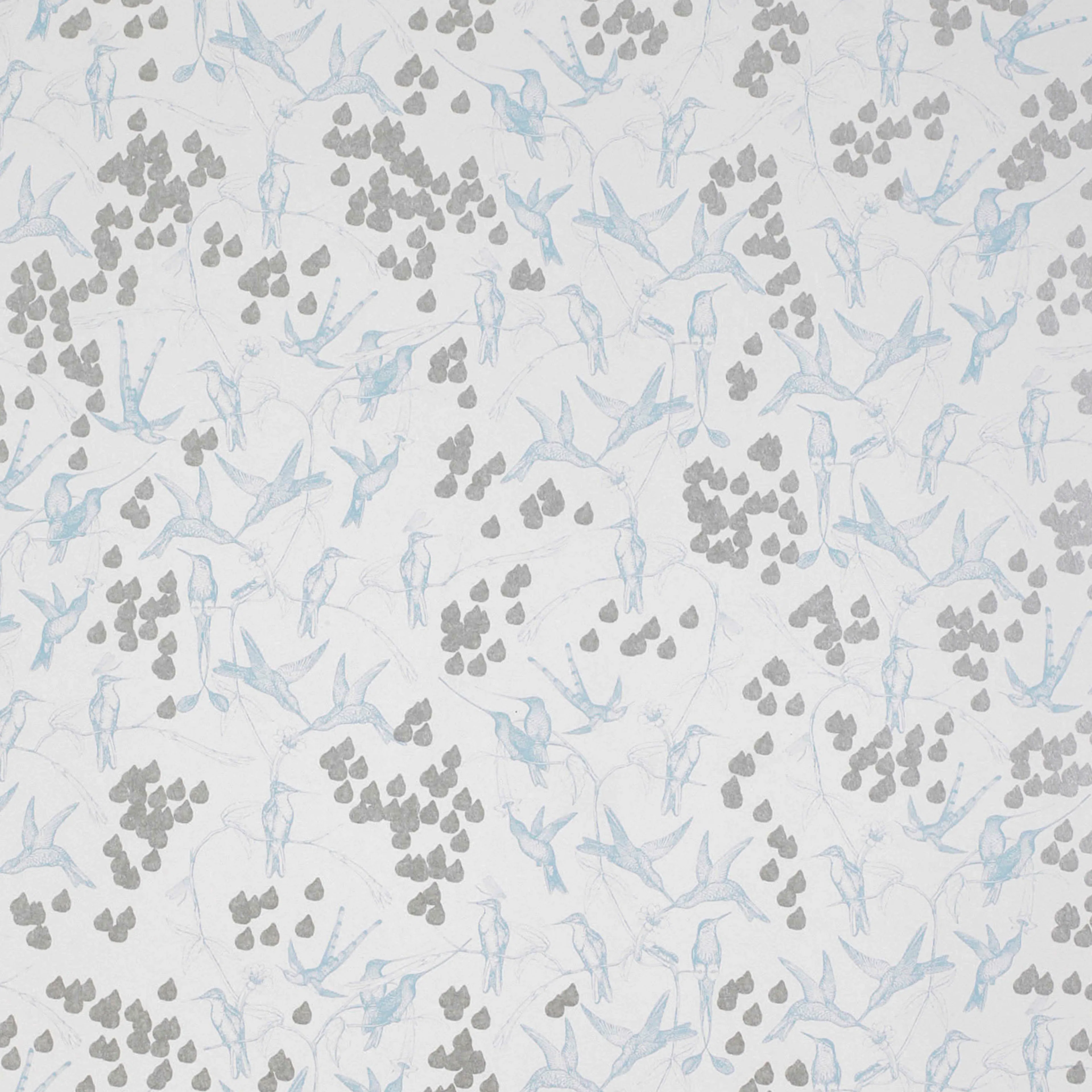 Tapet Mimou Rainbirds Natural/Turquoise