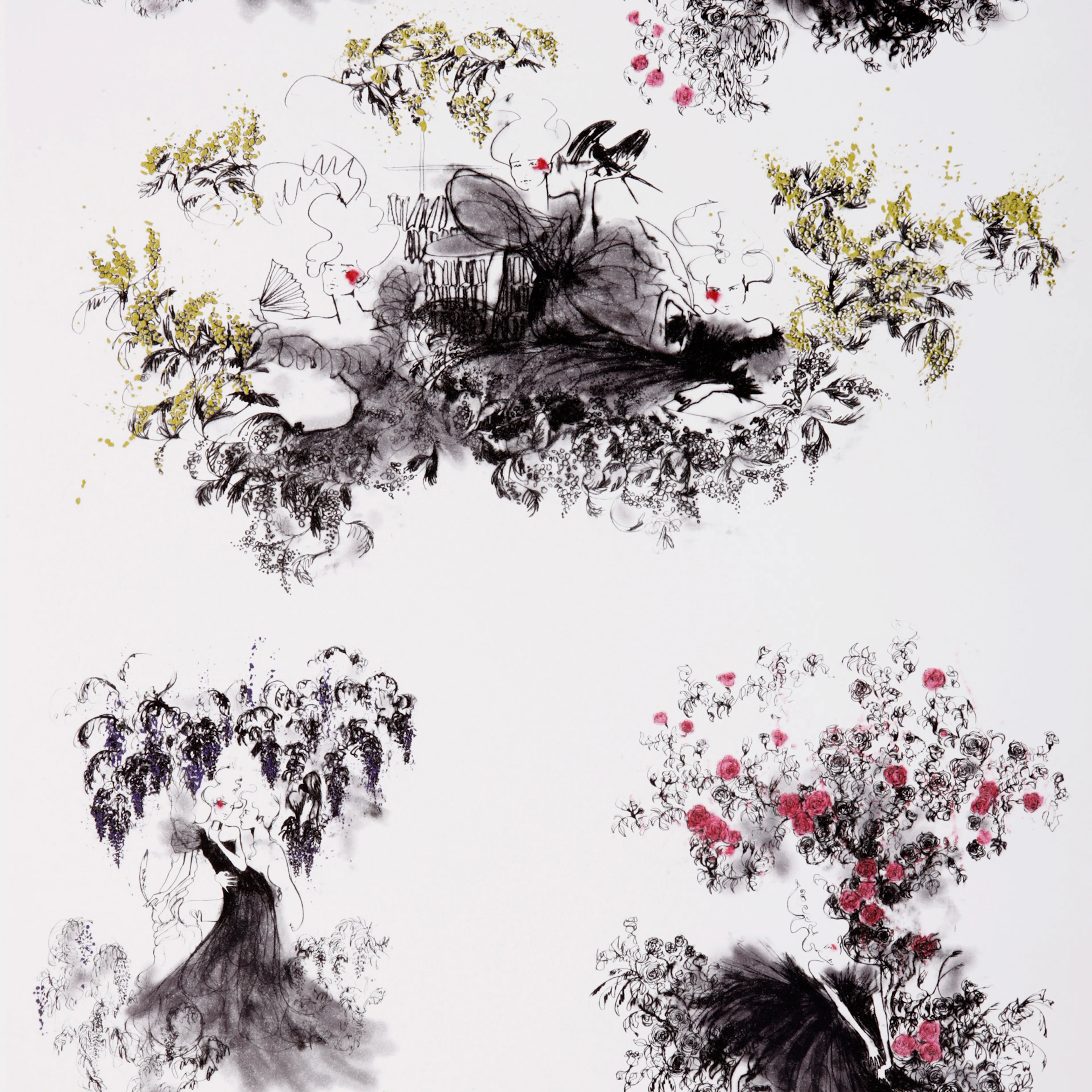 Tapet Mimou Toile Mesdames Multi