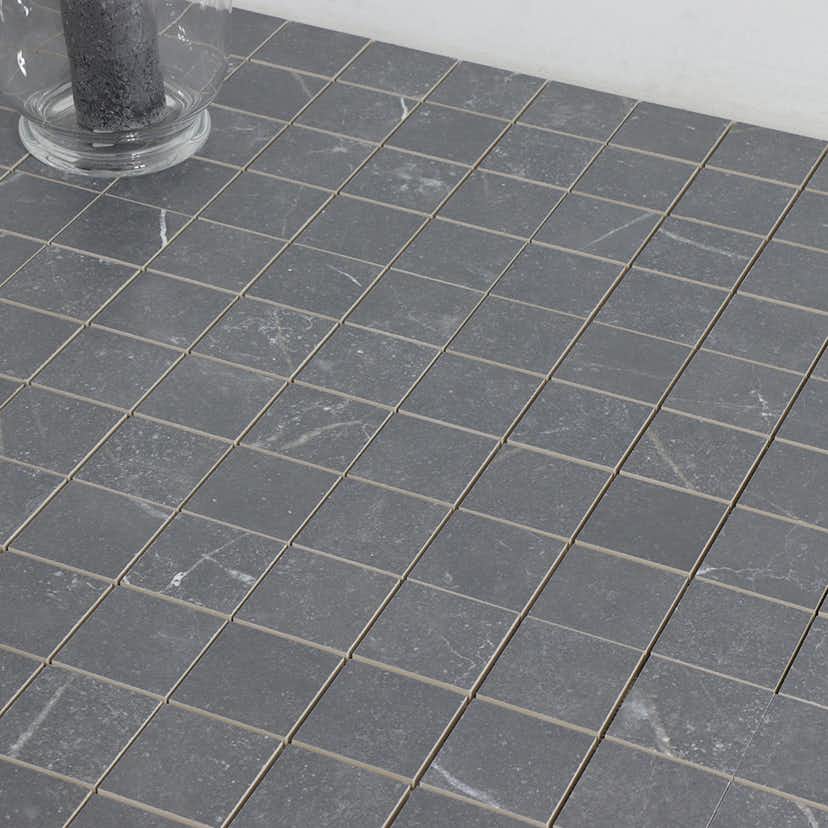 Mosaik Tenfors Soapstone Graphite Matt Marmor 7x7 cm