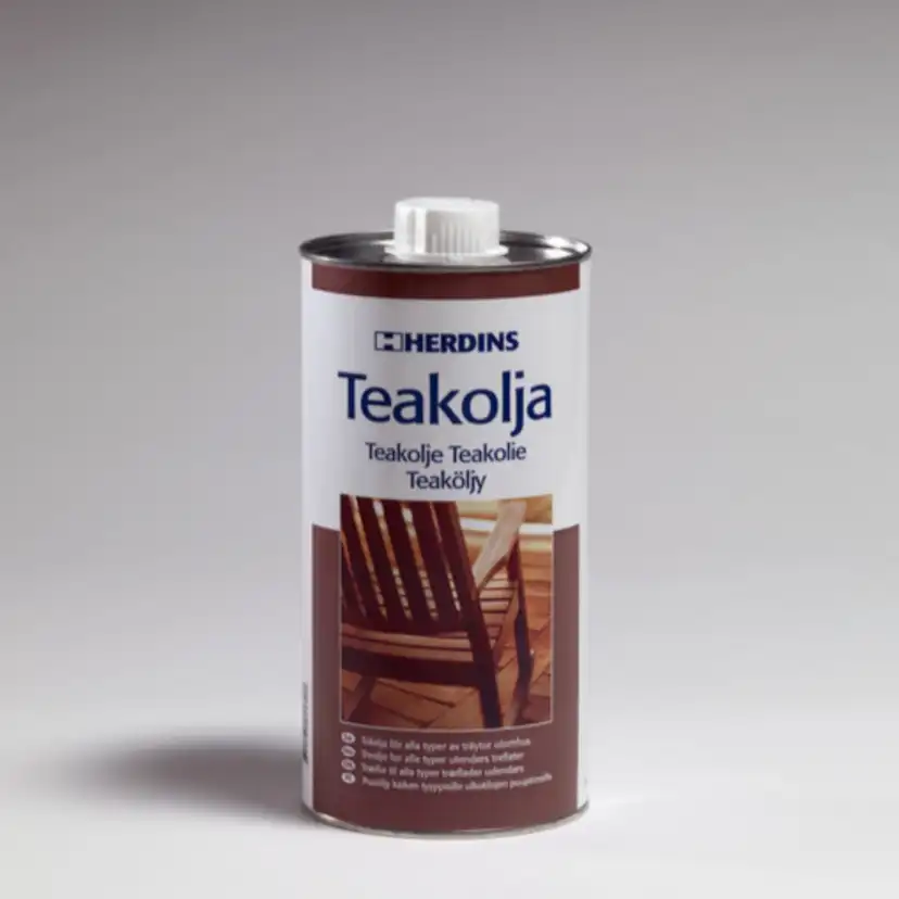Teakolja Herdins Träolja Utomhus Transparent 1L