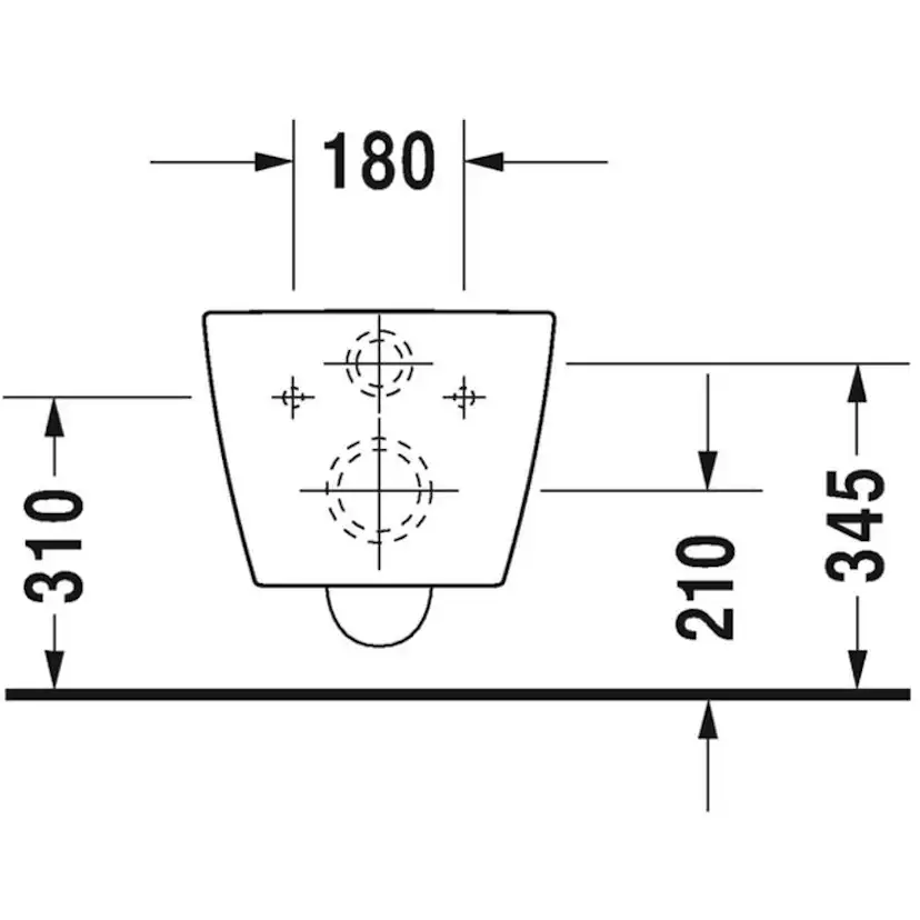 Toalettpaket Duravit ME by Starck med WC-fixtur och Spolplatta