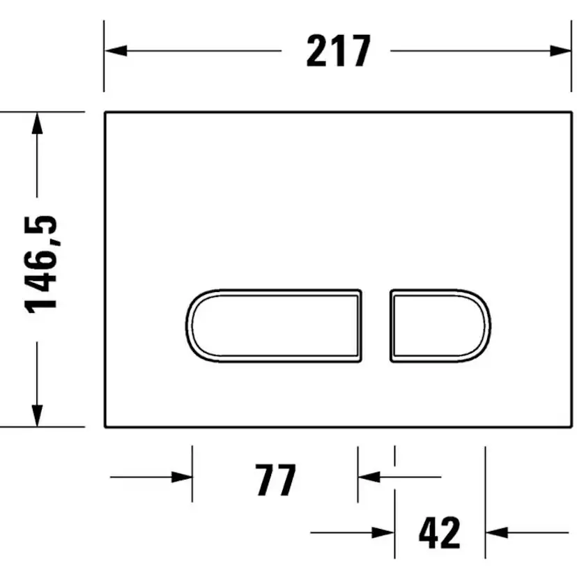 Toalettpaket Duravit D-Code med Vägghängd Toalettstol, Fixtur och Spolknapp