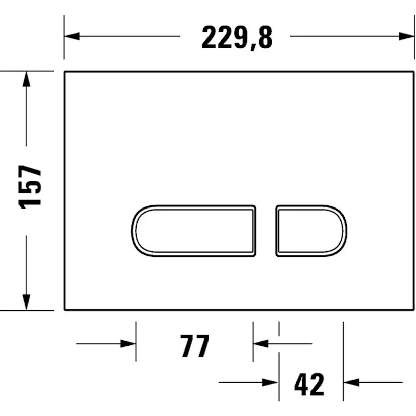 Toalettpaket Duravit ME by Starck med WC-fixtur och Spolplatta