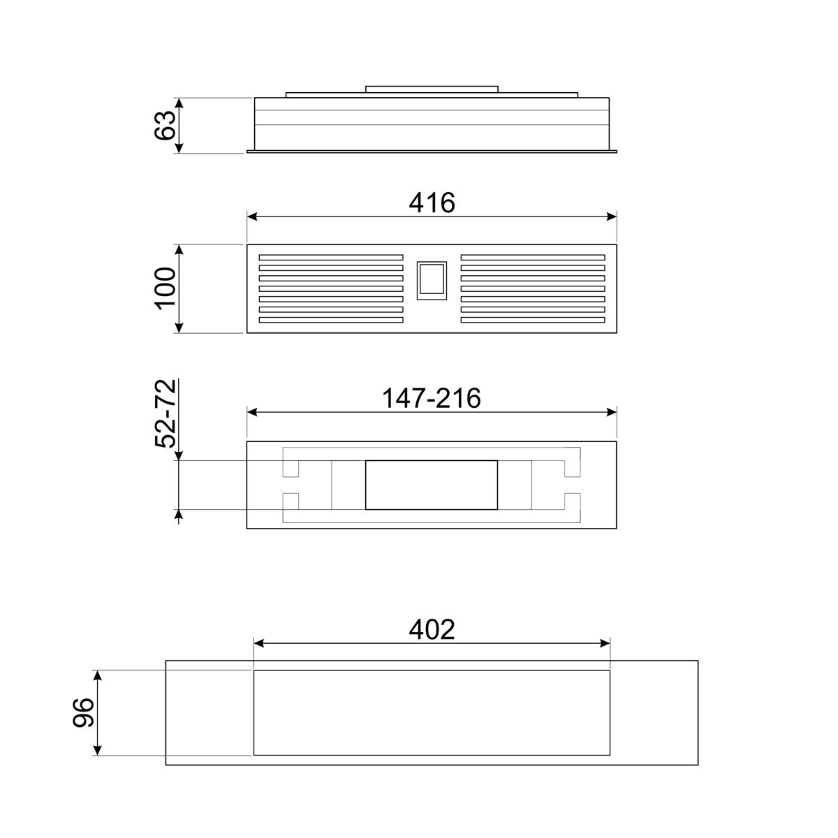 Filtergaller Smeg GRIDKDH12 för Köksfläkt