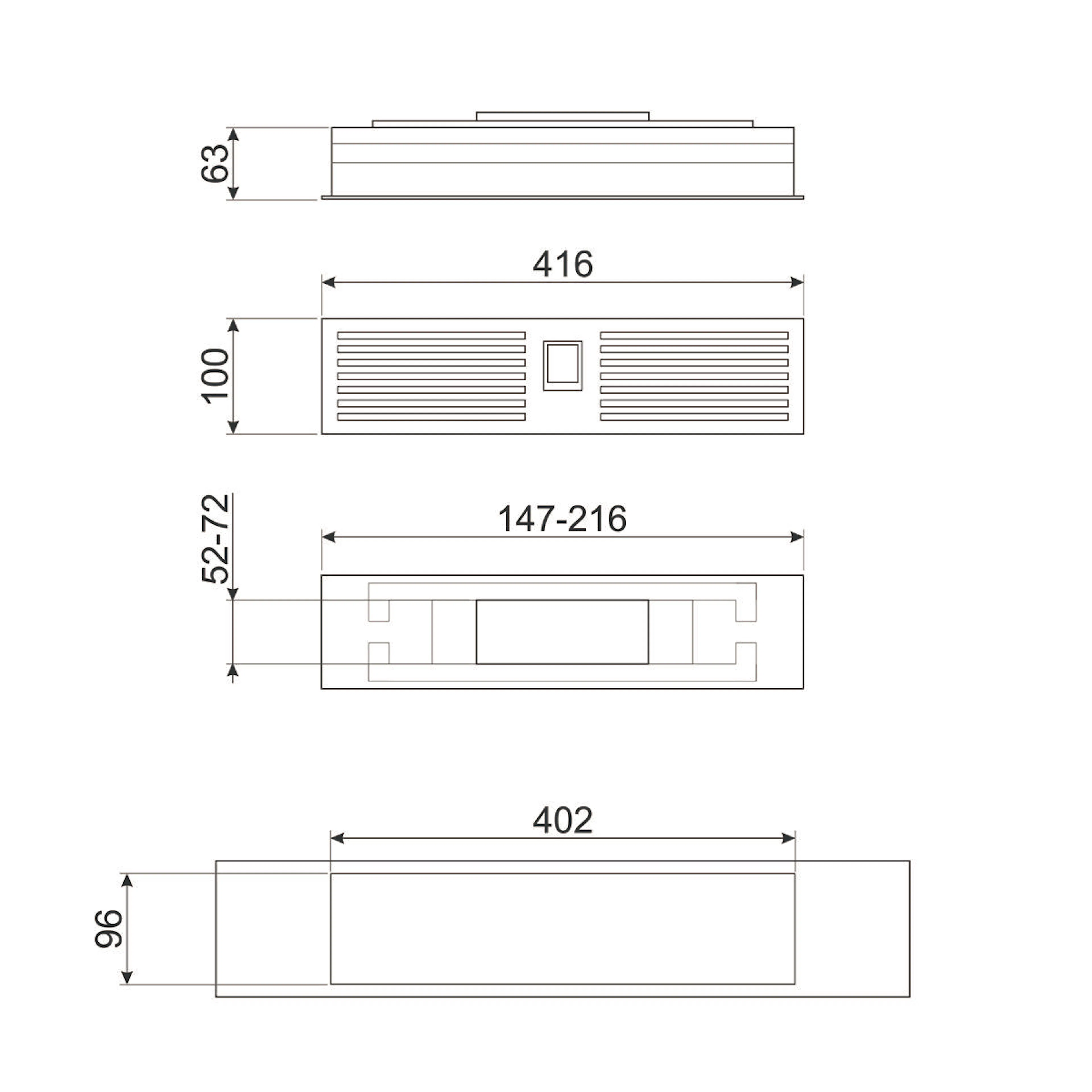 Filtergaller Smeg GRIDKDH12 för Köksfläkt