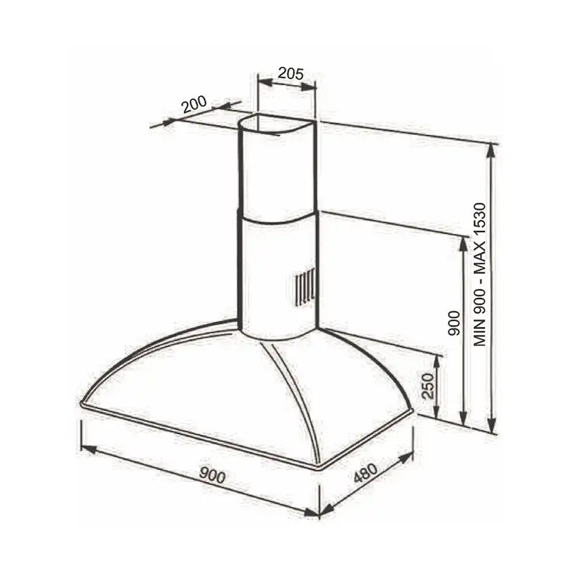 Köksfläkt Smeg Colonial KS89