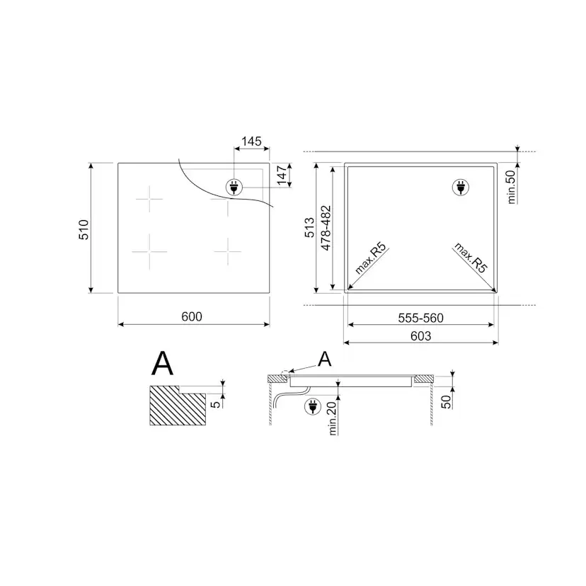 Induktionshäll Smeg Universal SI4642D
