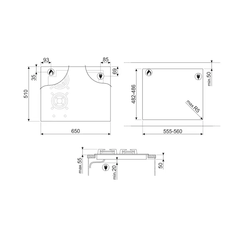 Kombinationshäll Smeg Classic PM3643D