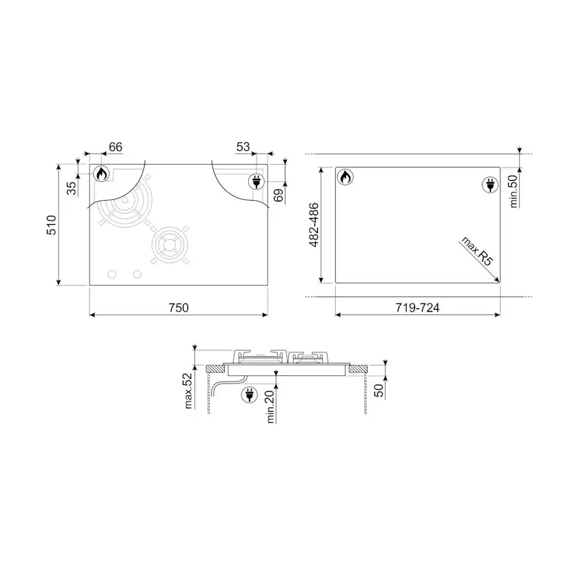 Kombinationshäll Smeg Classic PM3743D