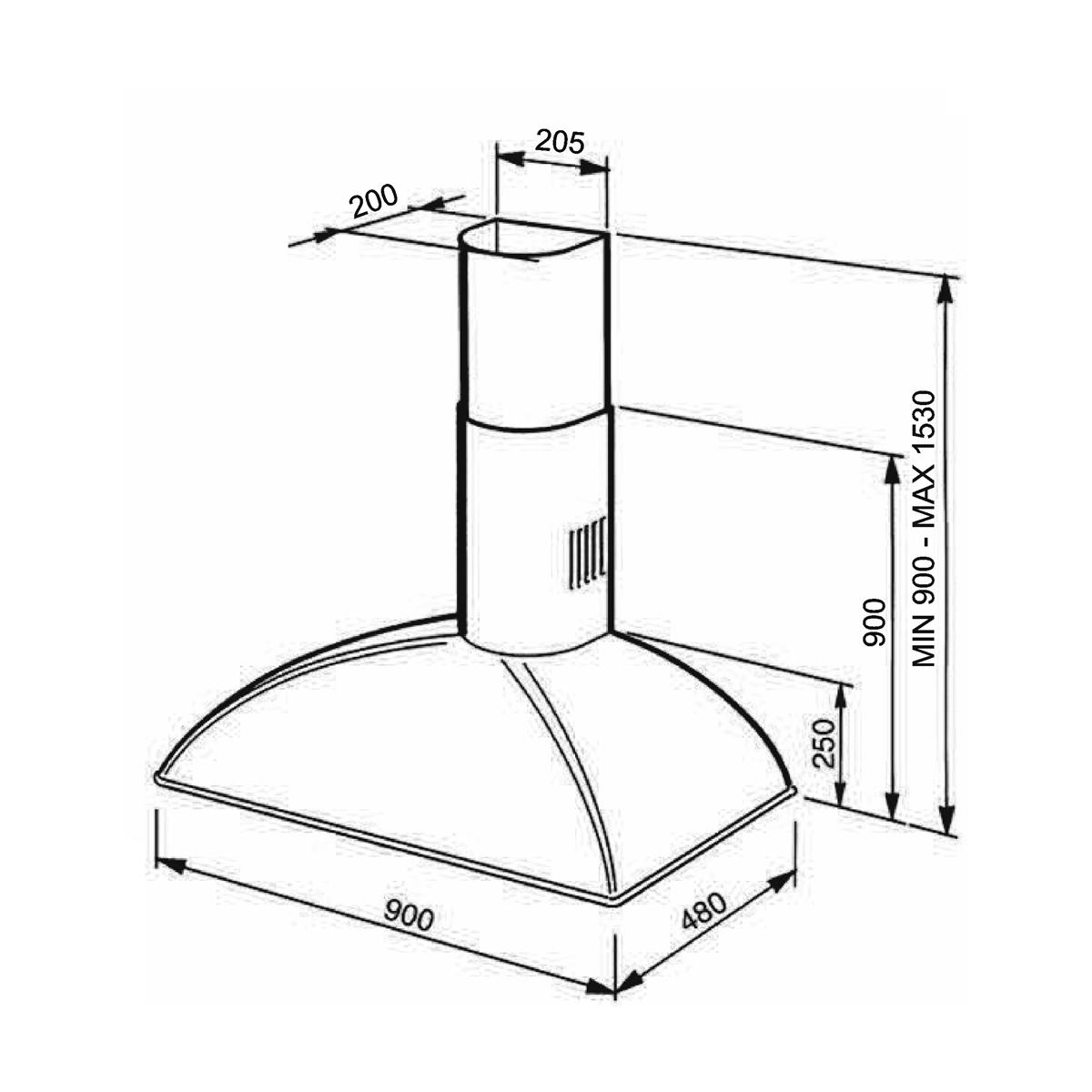Köksfläkt Smeg Colonial KS89