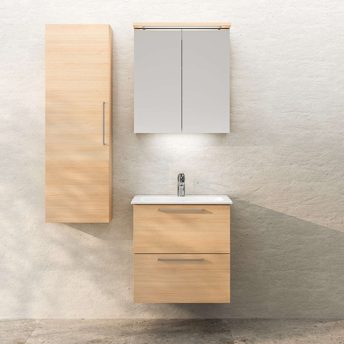 Tvättställsskåp Temal Astra med Tvättställ och 2 lådor