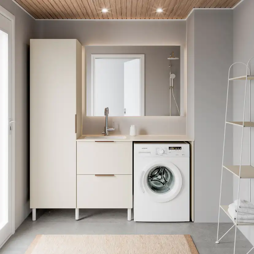 Tvättställsskåp Temal ILONA Set 4 för Tvättmaskin