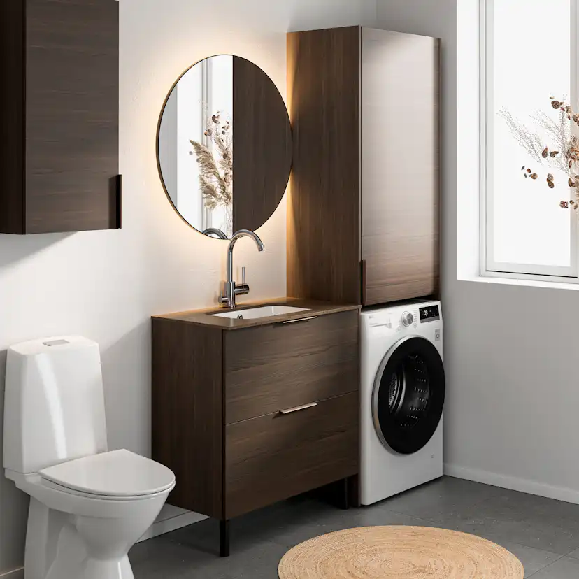 Tvättställsskåp Temal ILONA Set 3 för Tvättmaskin