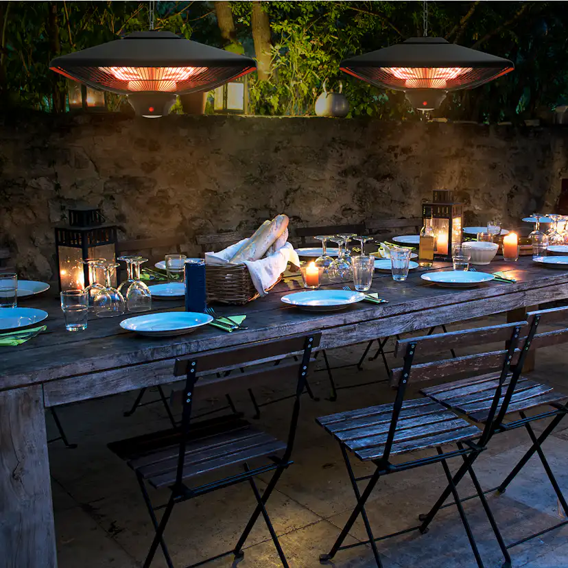 Terrassvärmare Termo Bologna 1000/2000W Hängande med Remote