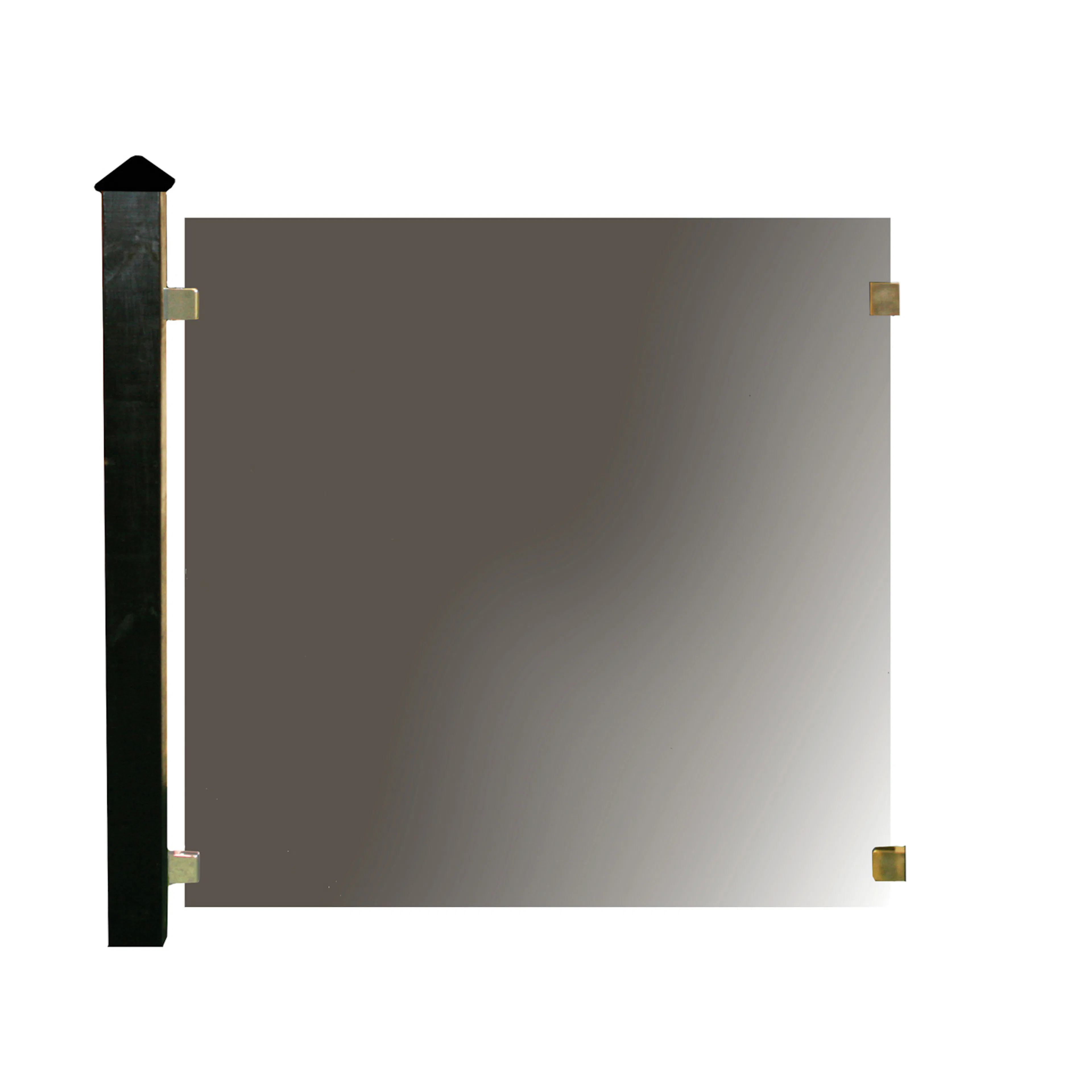 Tilläggsmodul HORTUS 100 cm till Glasstaket Rökfärgat