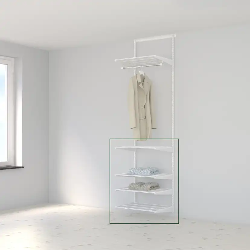 Tilläggslösning Elfa Ready Solution 60.3 Vit B: 607 mm