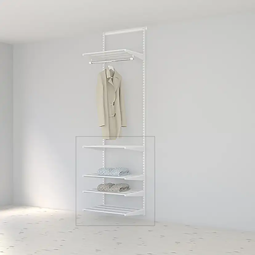 Tilläggslösning Elfa Ready Solution 60.3 Vit B: 607 mm