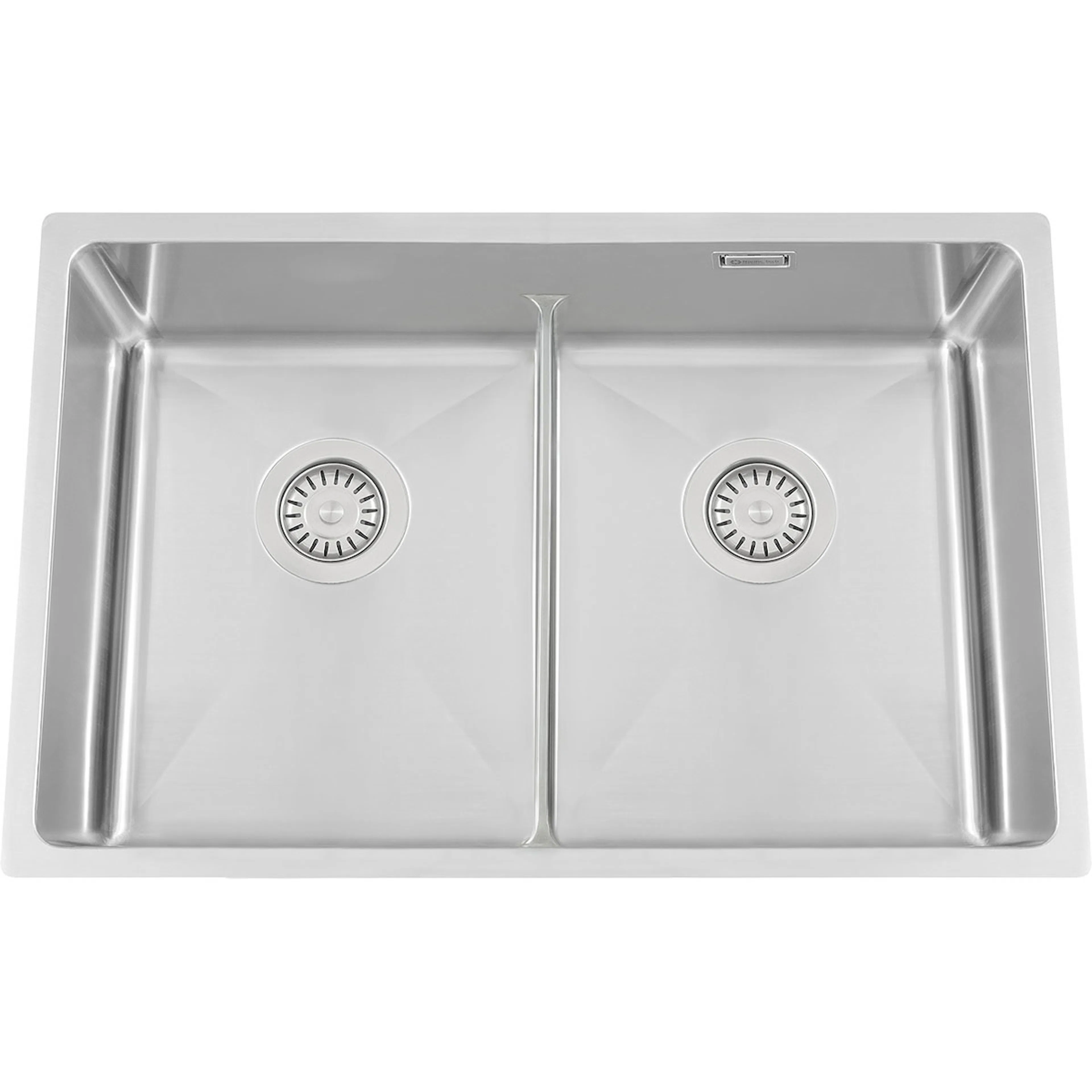 Diskho Nordic Tech Titan72 K X Nickel Rostfri Dubbel med Korgventil & Vattenlås