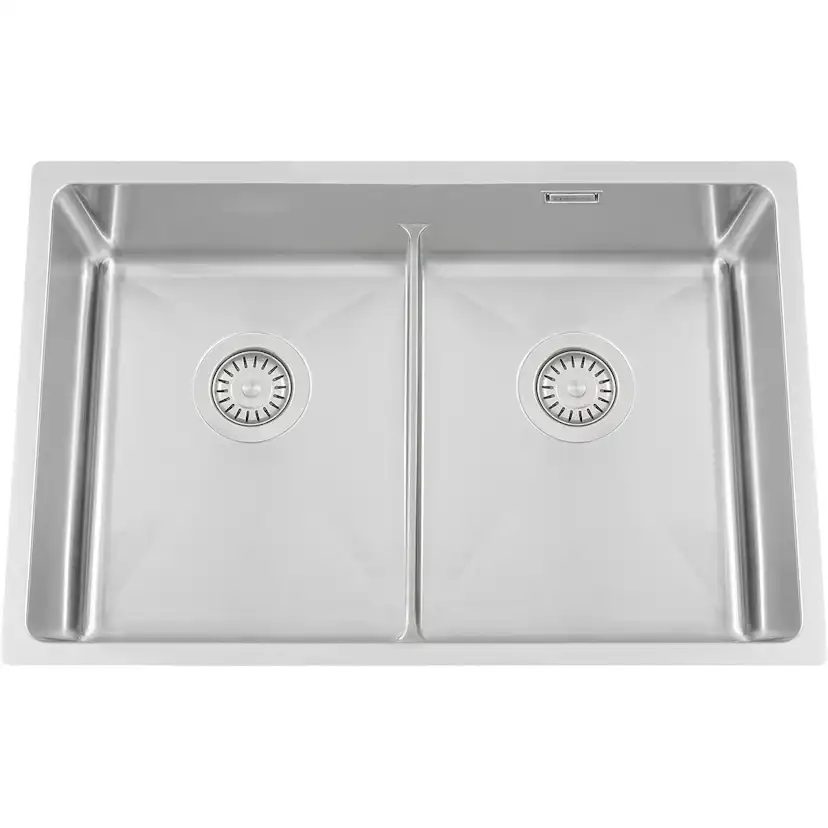 Diskho Nordic Tech Titan72 K X Nickel Rostfri Dubbel med Korgventil & Vattenlås