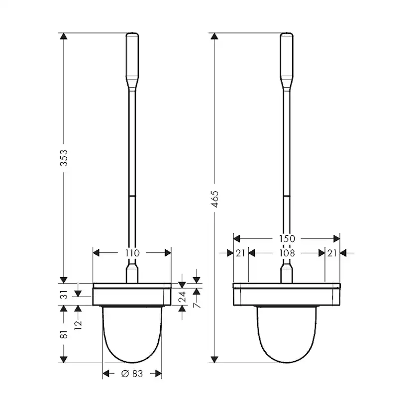 Toalettborste Axor Universal Accessories
