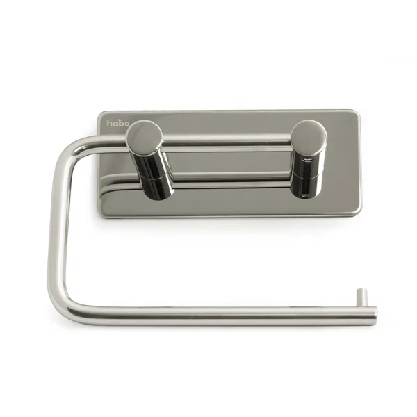 Toalettspappershållare Habo Angle Rostfri Blank Självhäftande